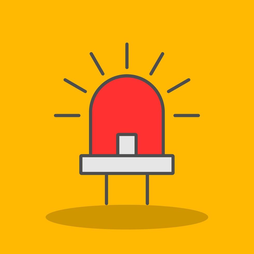 Led Filled Shadow Icon vector