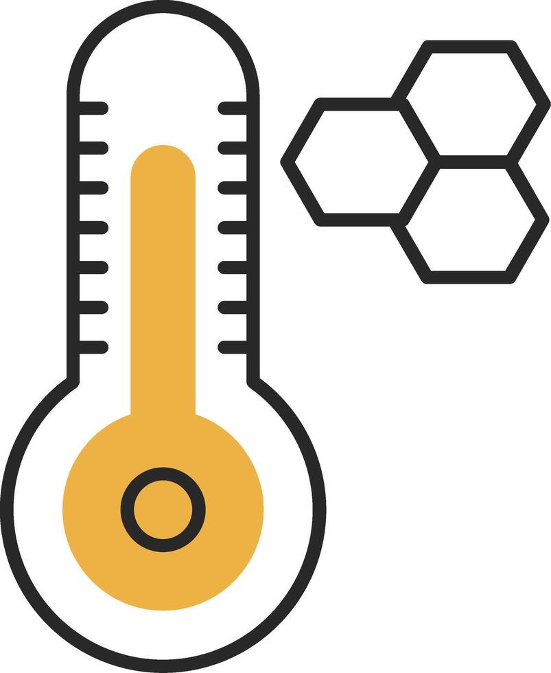 Thermometer Skined Filled Icon vector