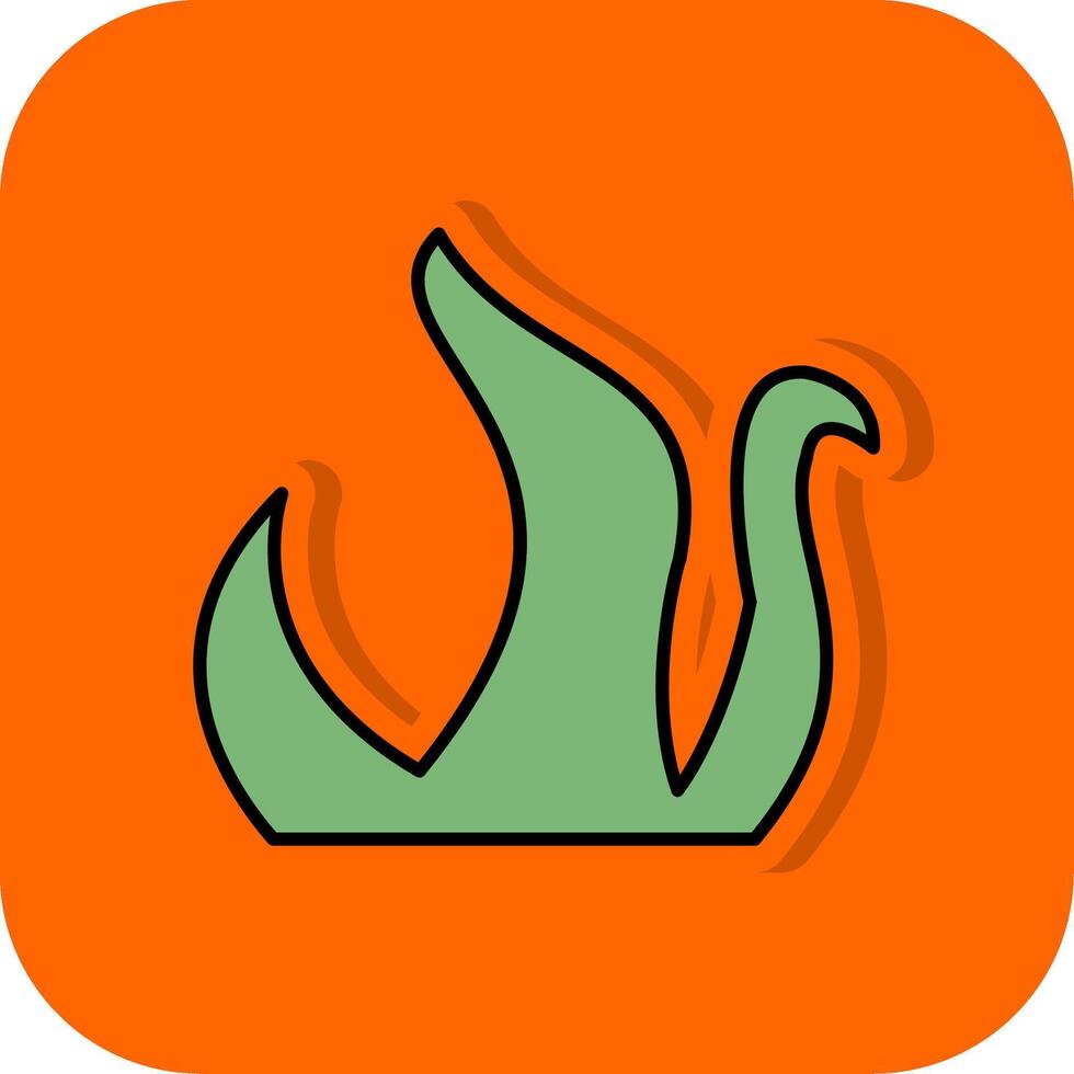 Kraken Filled Orange background Icon vector