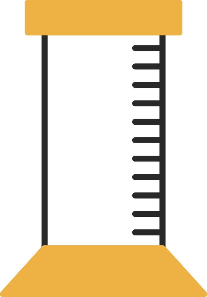 Graduated Cylinder Skined Filled Icon vector