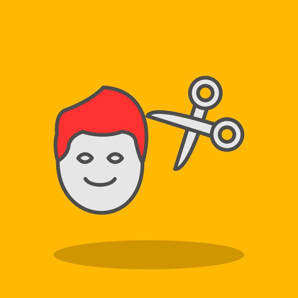 Barber Filled Shadow Icon vector