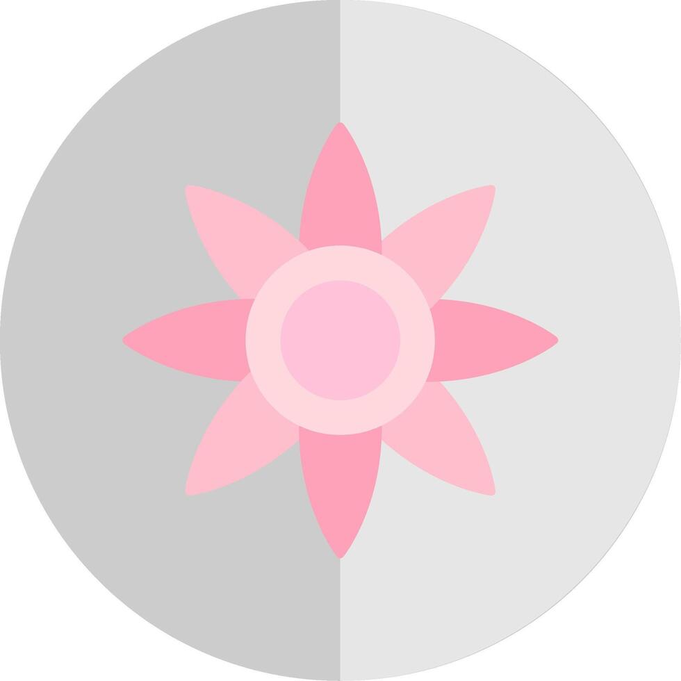 flor de pascua plano escala icono vector