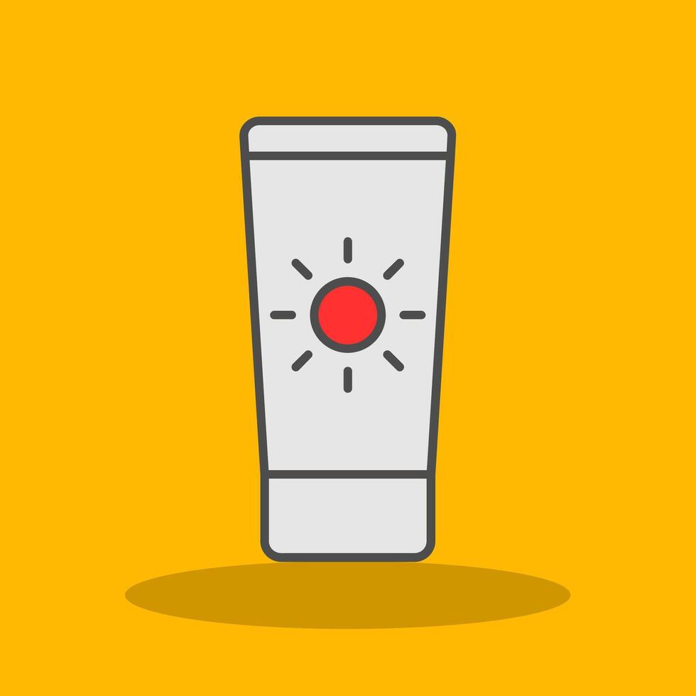 Sun Cream Filled Shadow Icon vector