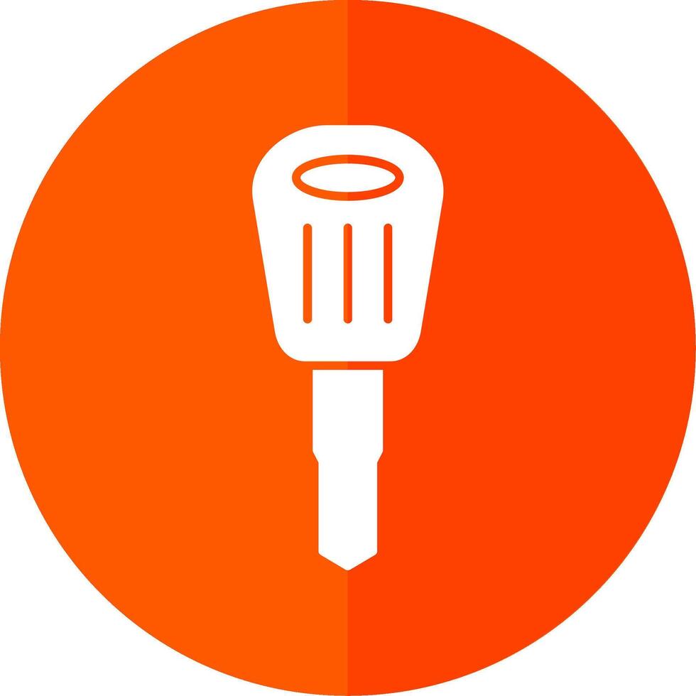 Car Key Glyph Red Circle Icon vector