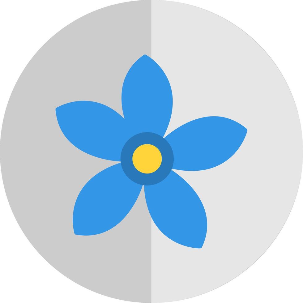 Alpine Forget Me Not Flat Scale Icon vector