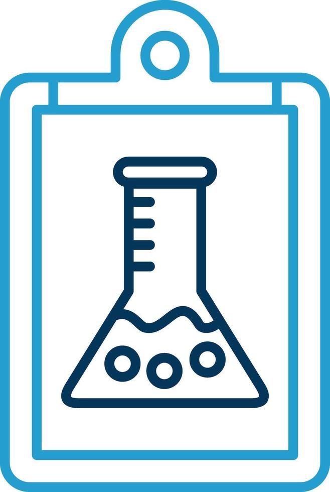 Report Line Blue Two Color Icon vector