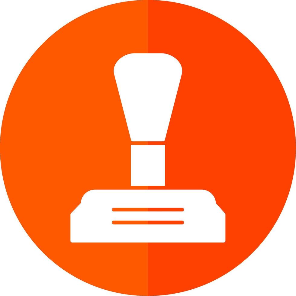 Gear Stick Glyph Red Circle Icon vector