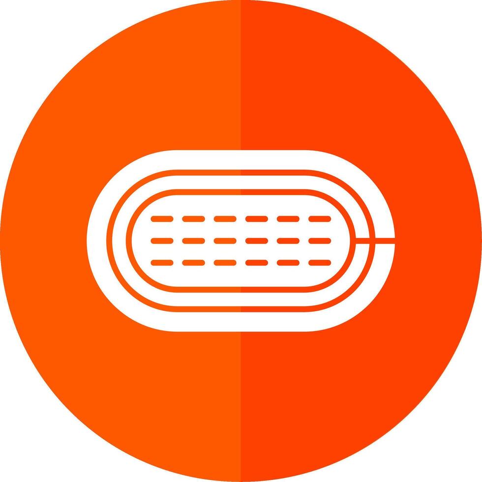 Running Track Glyph Red Circle Icon vector