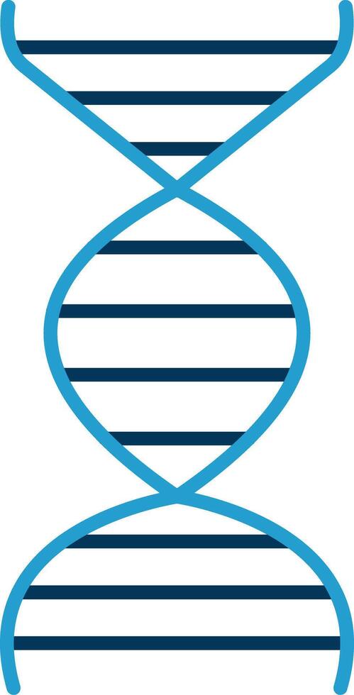 Dna Line Blue Two Color Icon vector