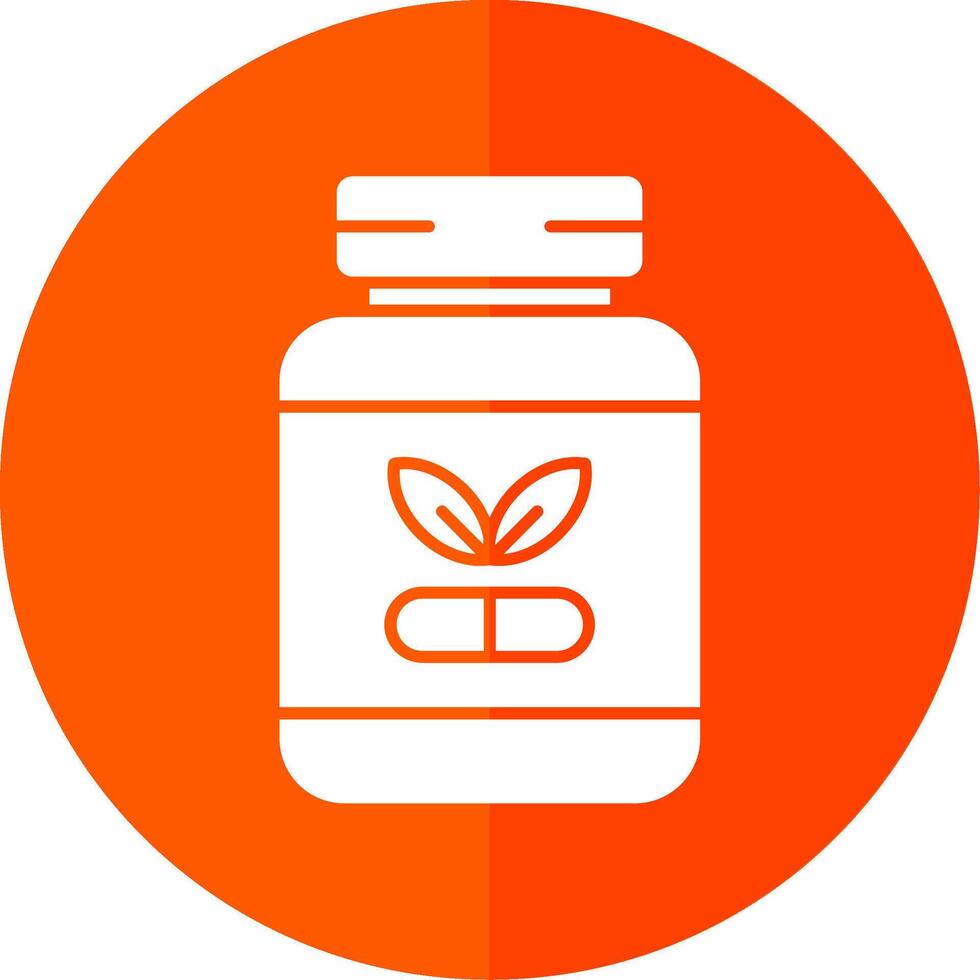 Supplements Glyph Red Circle Icon vector
