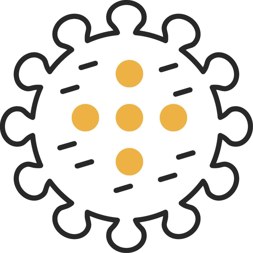 virus desollado lleno icono vector