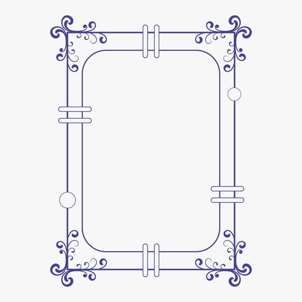 Decorative photo Frame Vintage calligraphic frame vector