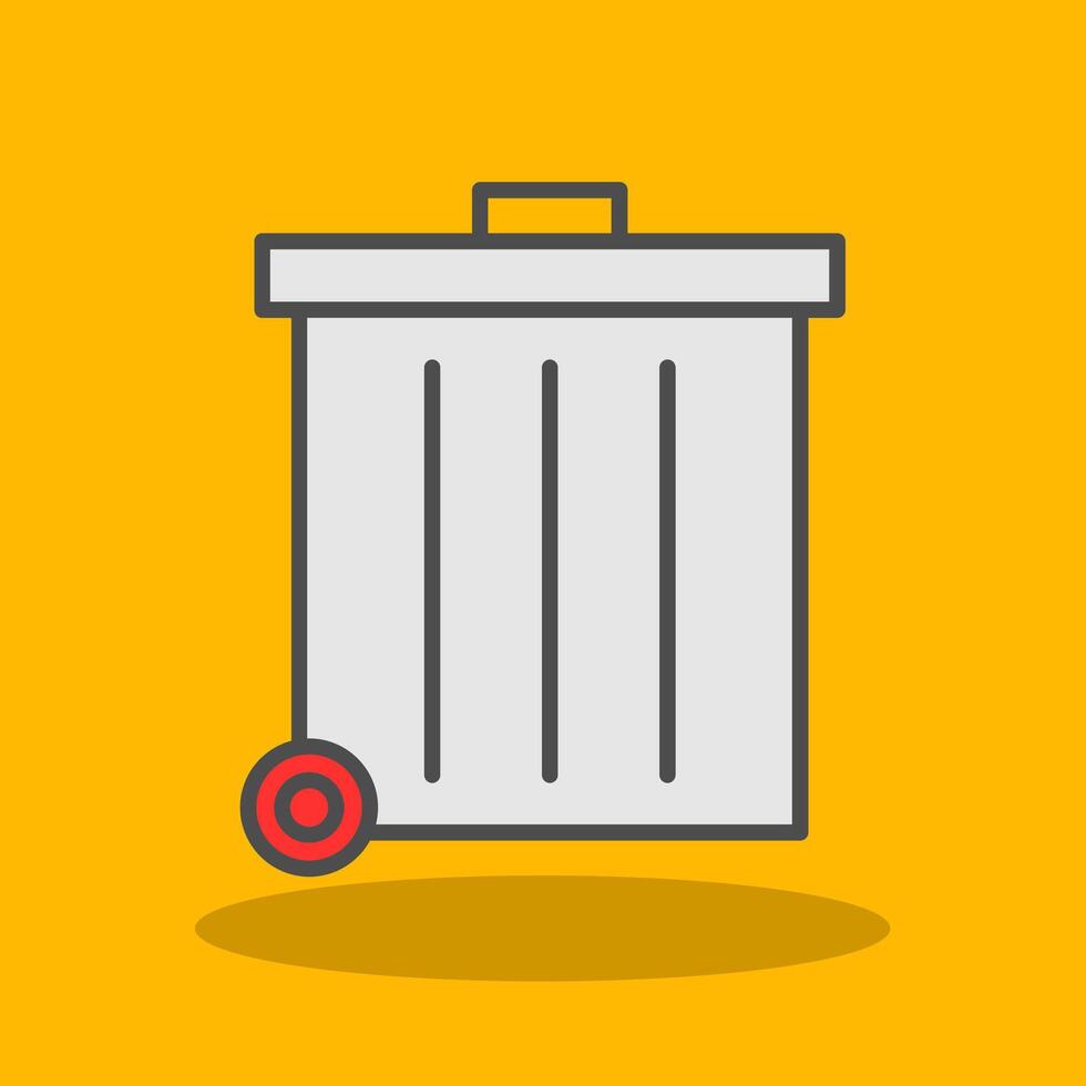 Refuse Filled Shadow Icon vector