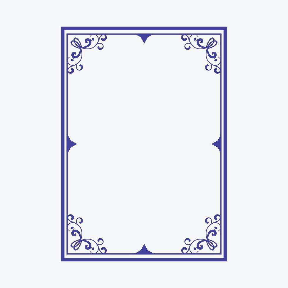 Decorative photo Frame Vintage calligraphic frame vector