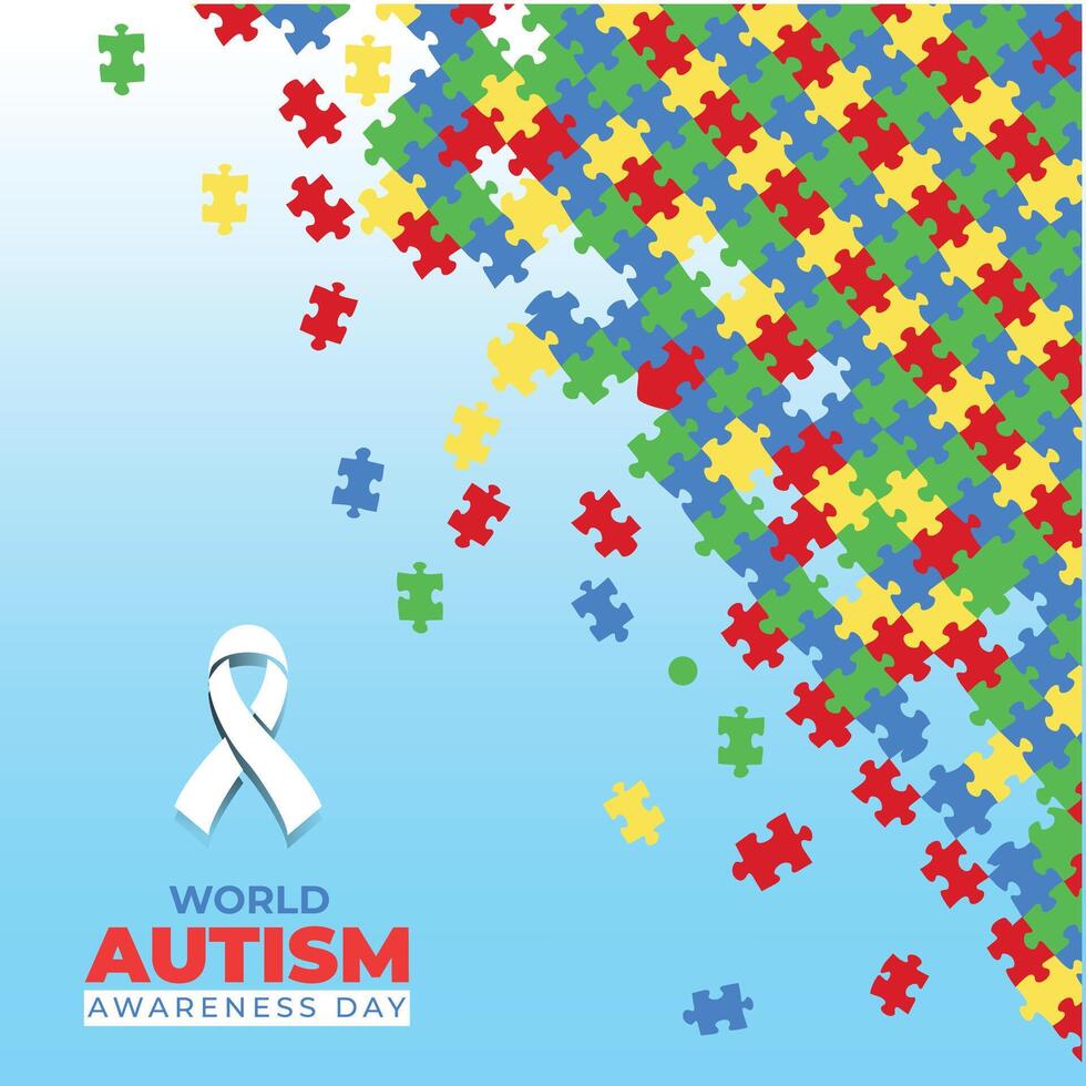 mundo autismo día antecedentes 2 abril mundo autismo conciencia día antecedentes vector