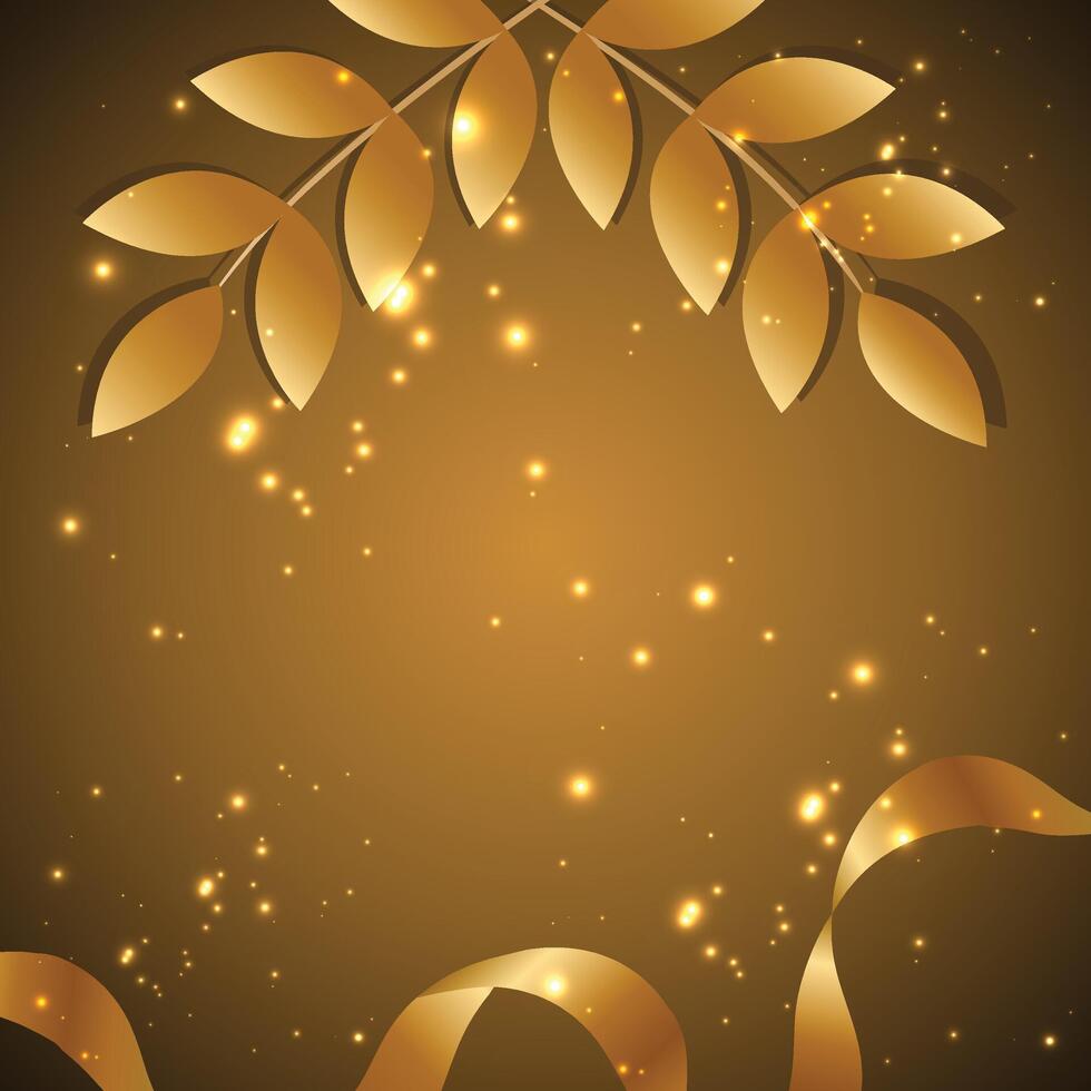 Gold leaf background vector