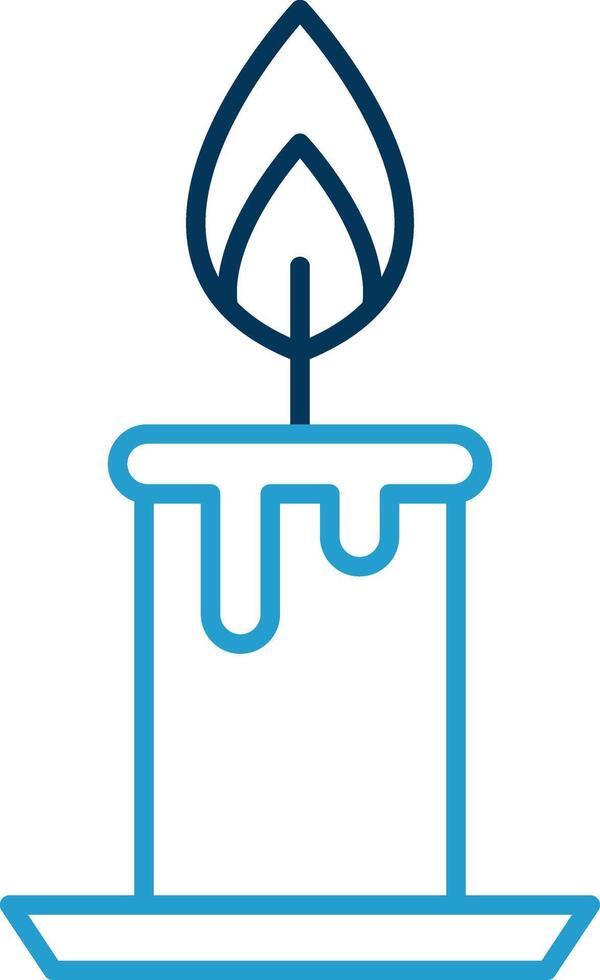 Burning Line Blue Two Color Icon vector