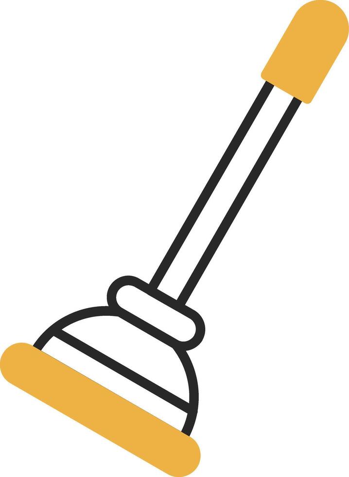 Plunger Skined Filled Icon vector
