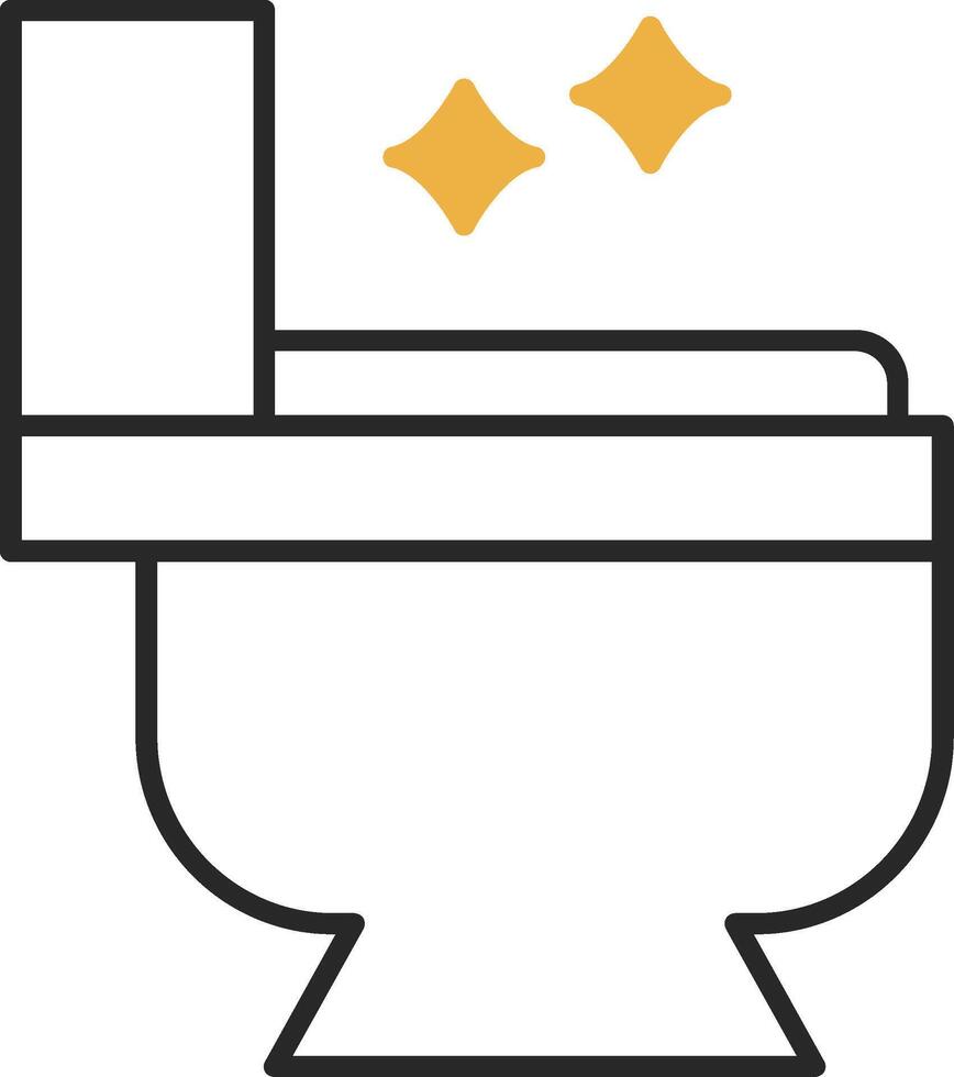 Toilet Skined Filled Icon vector