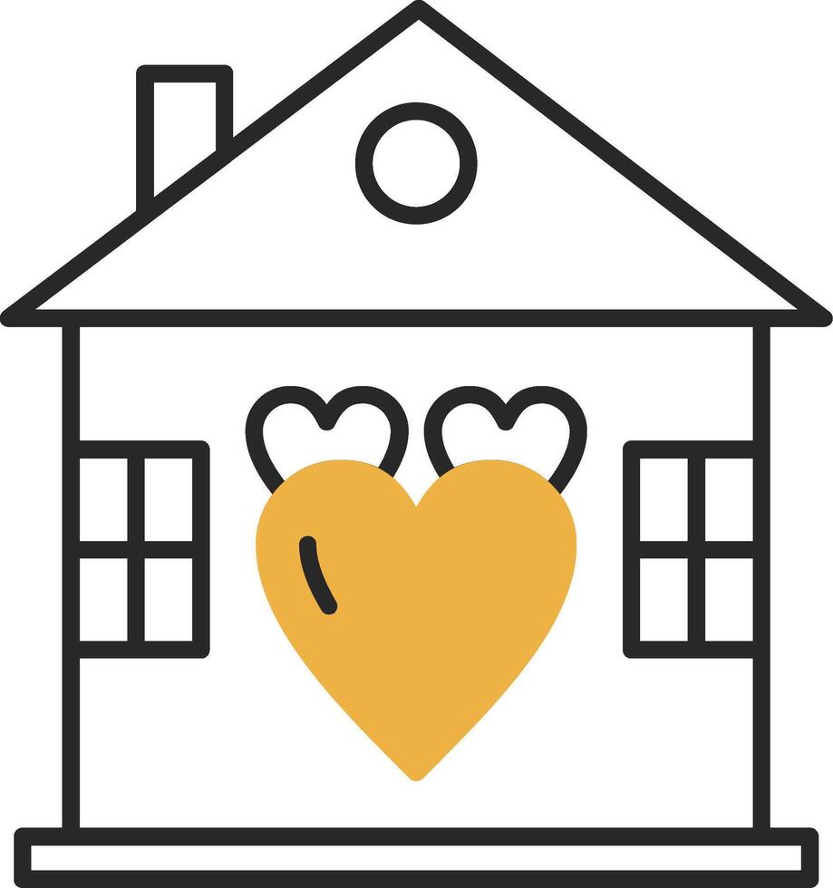 Sweet Home Skined Filled Icon vector