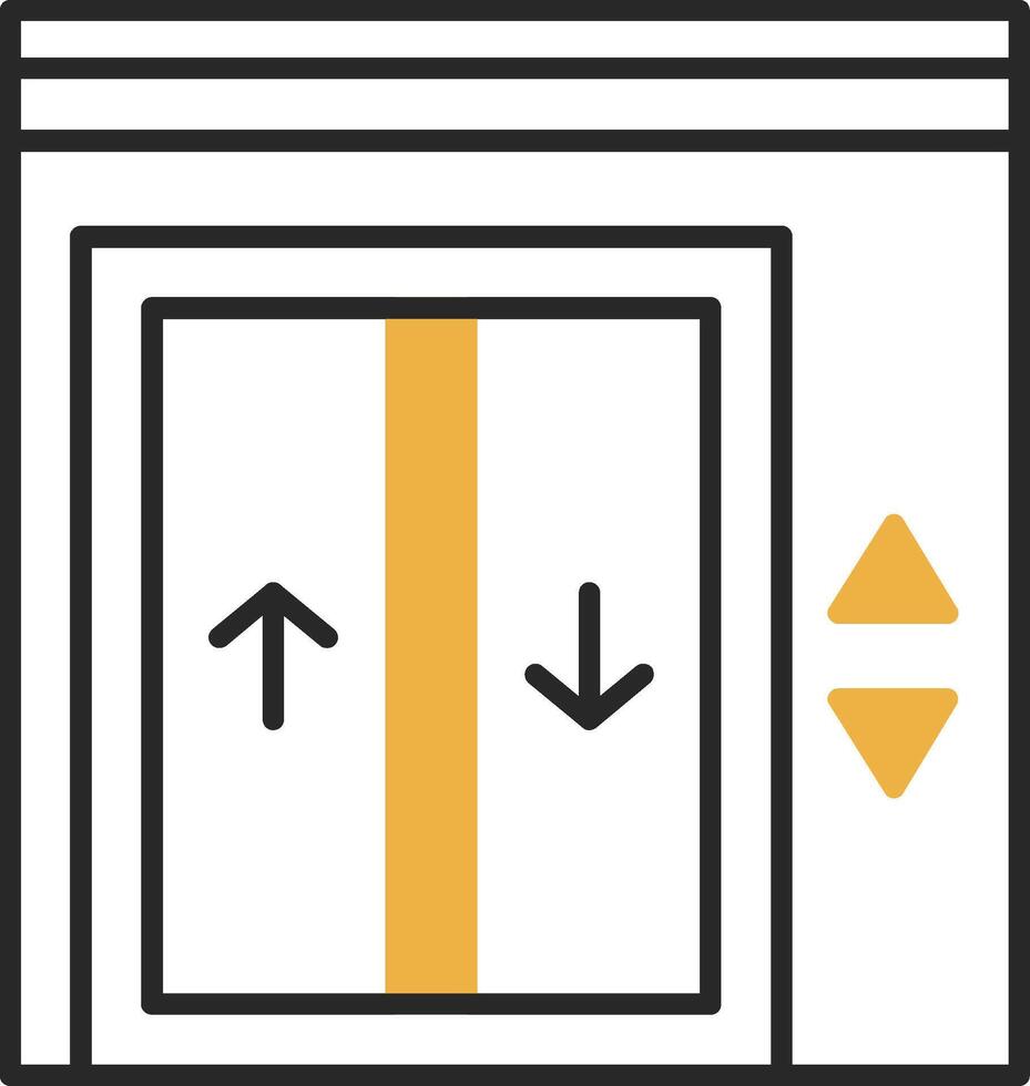 Elevator Skined Filled Icon vector