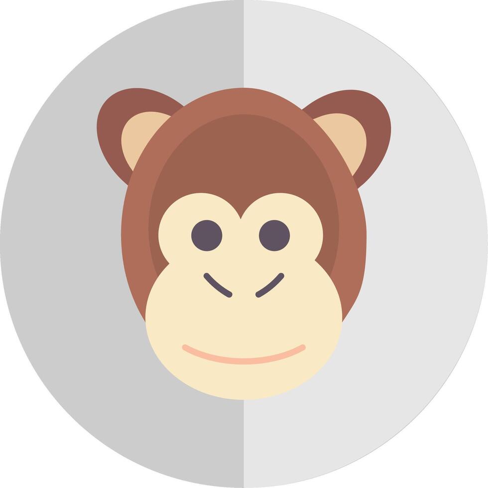 Monkey Flat Scale Icon vector