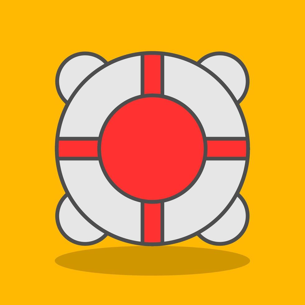 Buoy Filled Shadow Icon vector