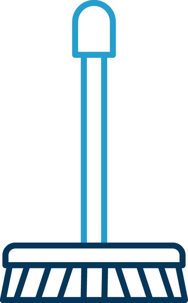 Mop Line Blue Two Color Icon vector