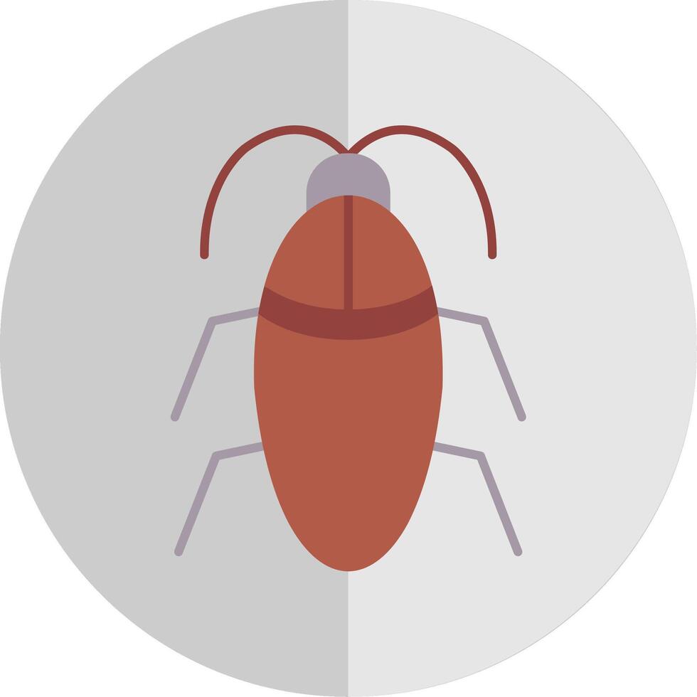 Cockroach Flat Scale Icon vector