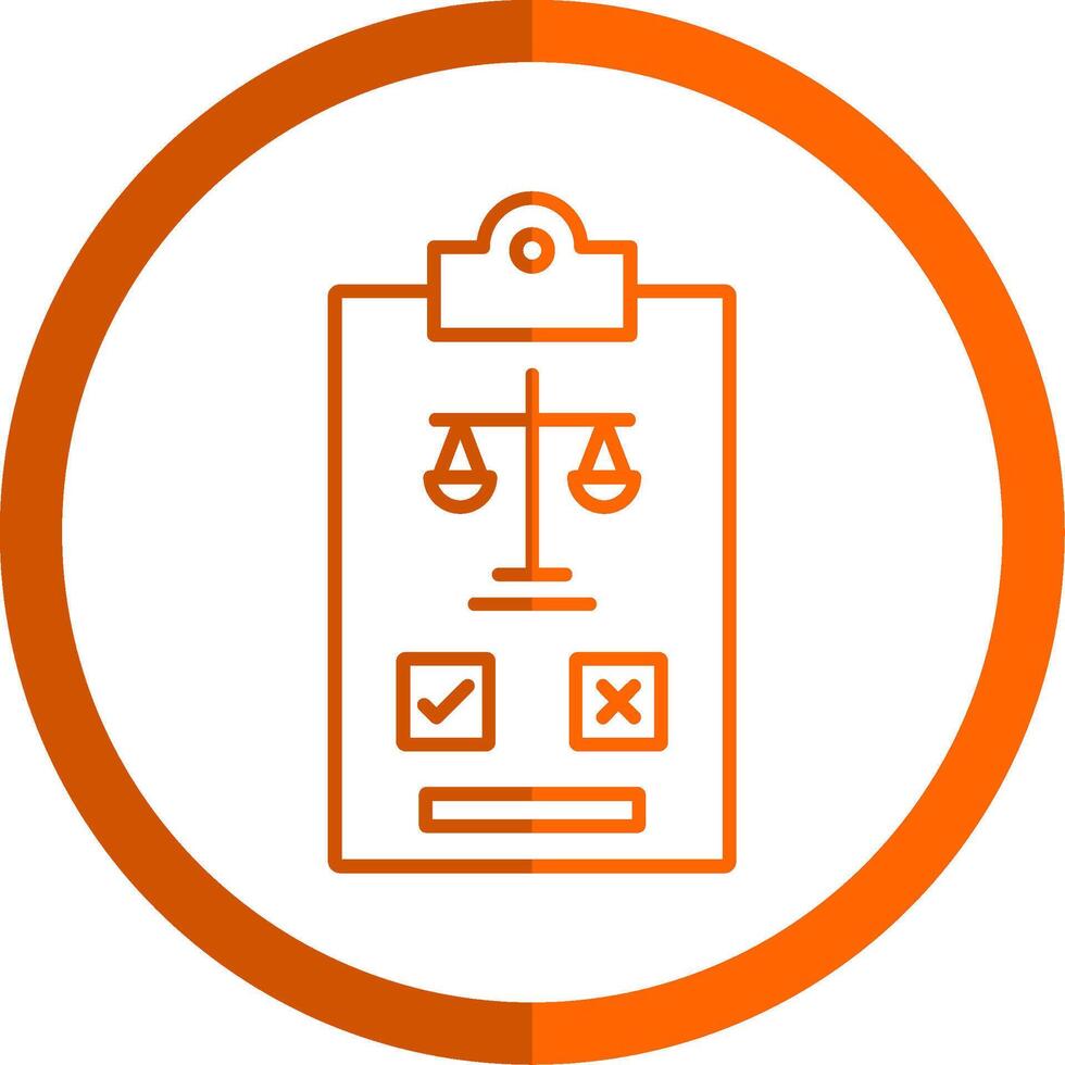 Regulation Line Orange Circle Icon vector