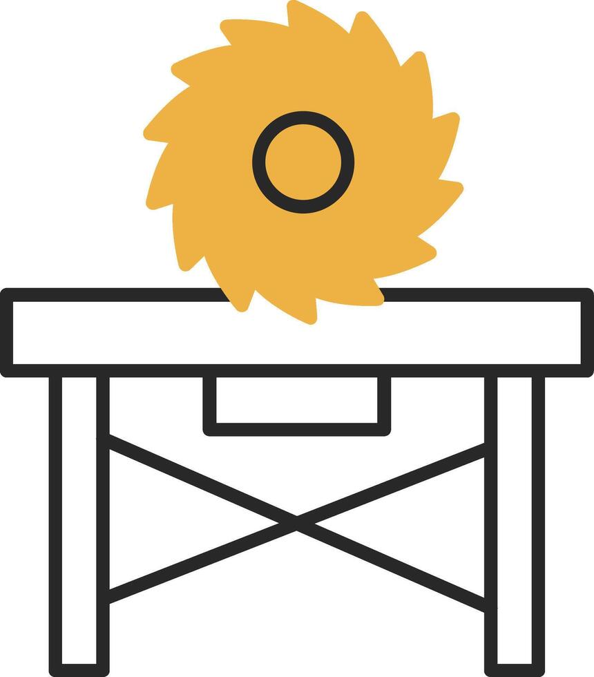 Circular Saw Skined Filled Icon vector