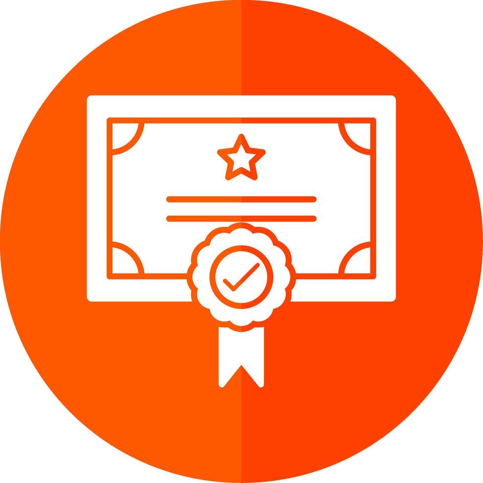 Qualify Glyph Red Circle Icon vector