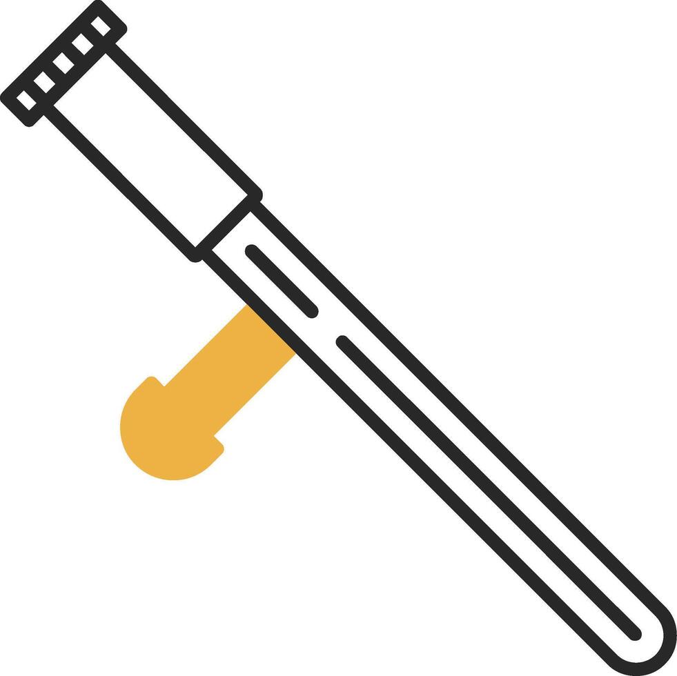 Police Stick Skined Filled Icon vector