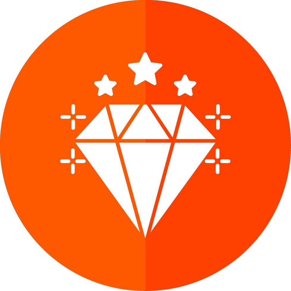 Diamond Glyph Red Circle Icon vector