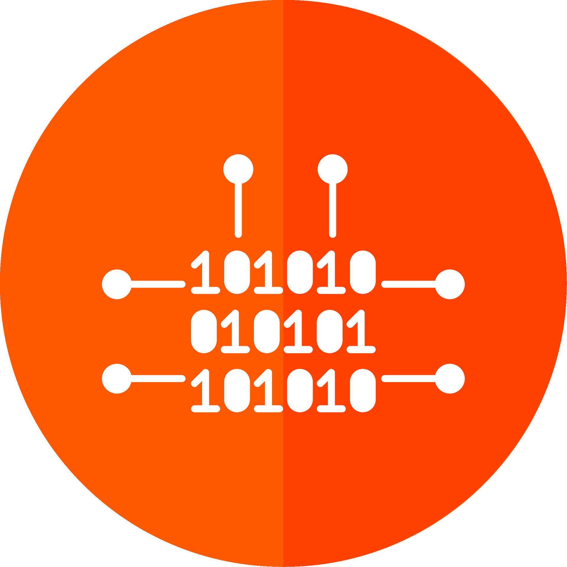 Binary Code Glyph Red Circle Icon 42938685 Vector Art at Vecteezy