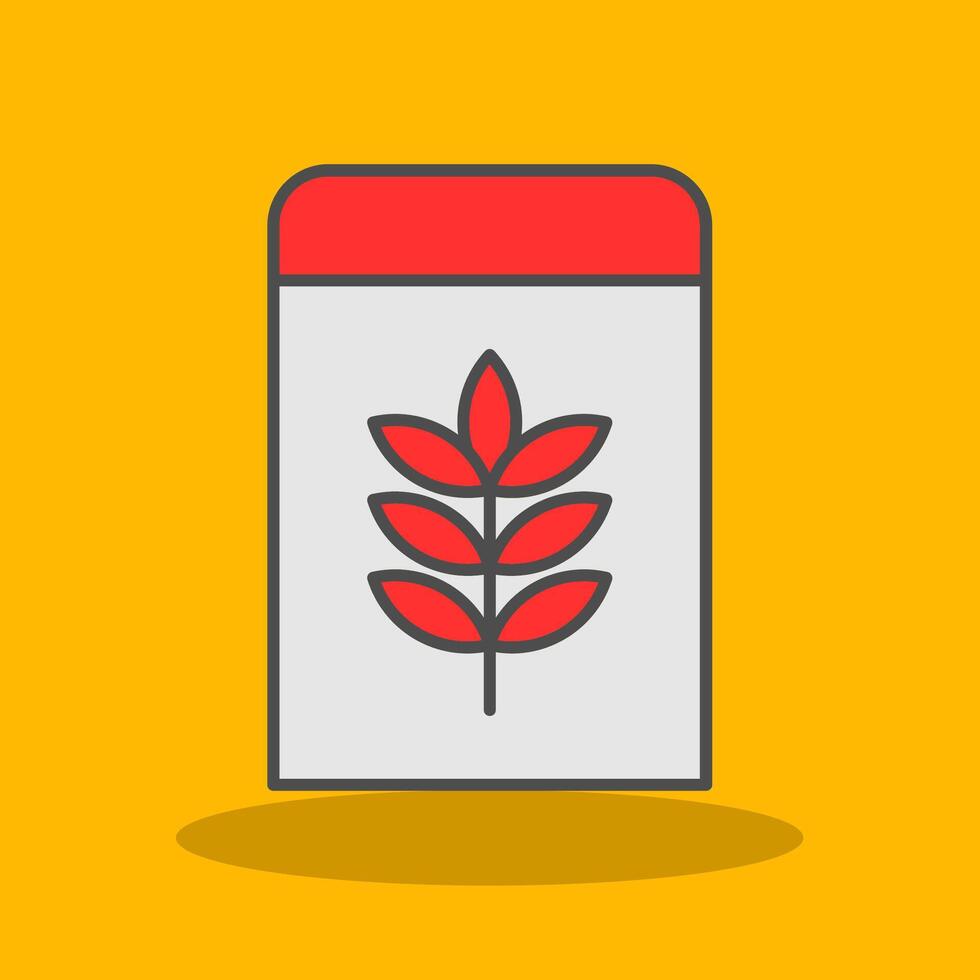Flour Filled Shadow Icon vector