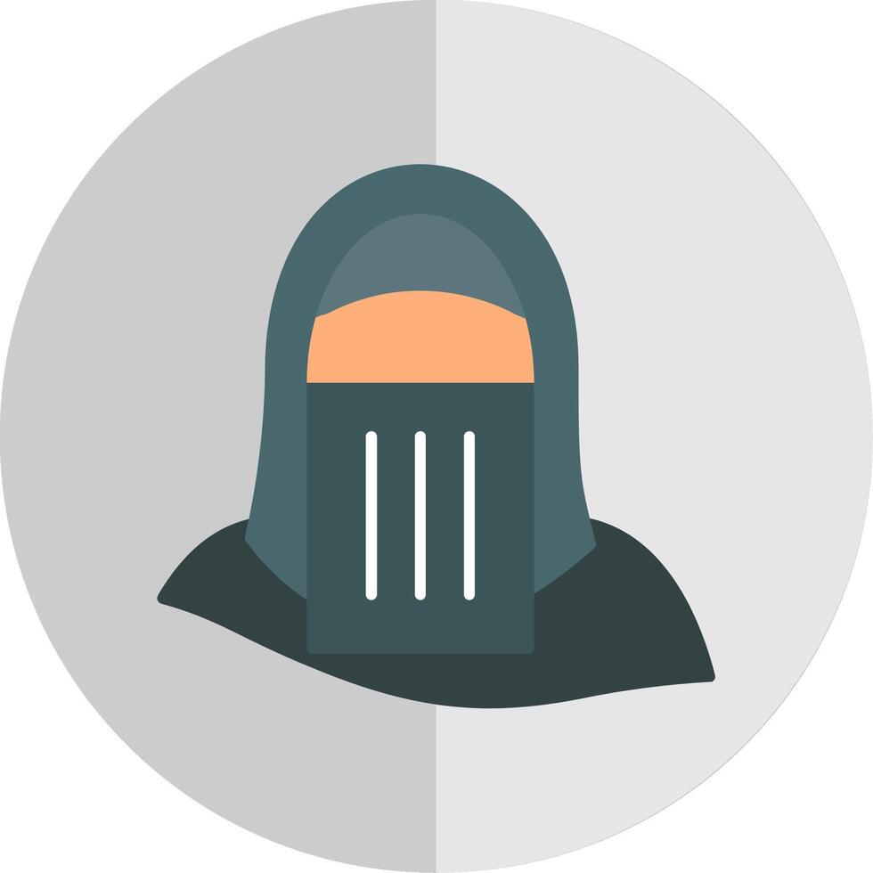 Niqab Flat Scale Icon vector