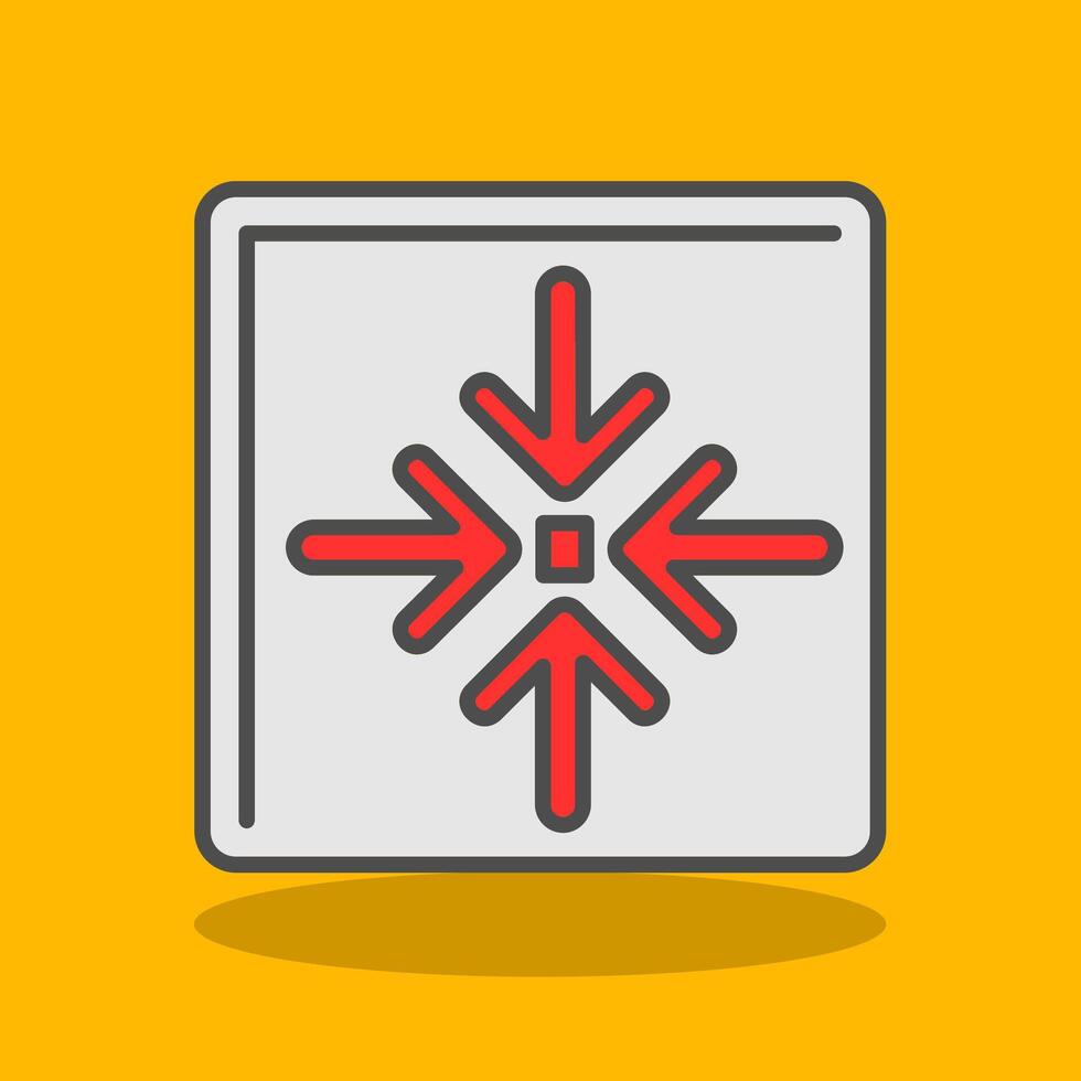Shrink Filled Shadow Icon vector