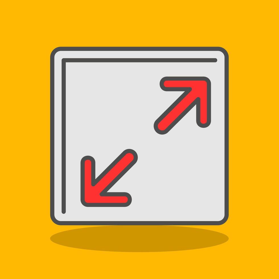 Resize Filled Shadow Icon vector