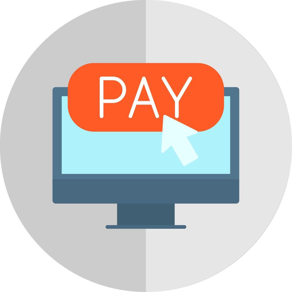 Online Payment Flat Scale Icon vector