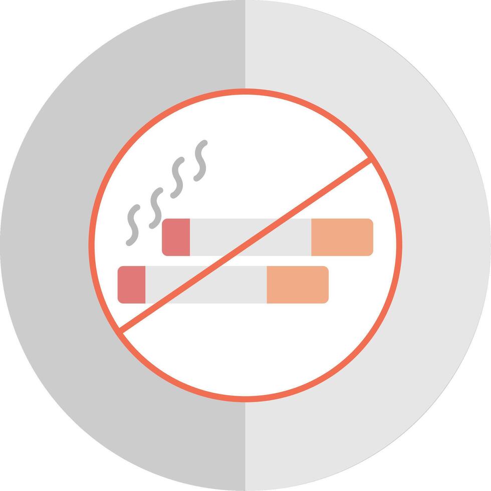 No Smoking Flat Scale Icon vector