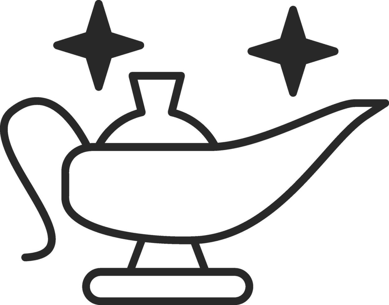 Magical Lamp Skined Filled Icon vector