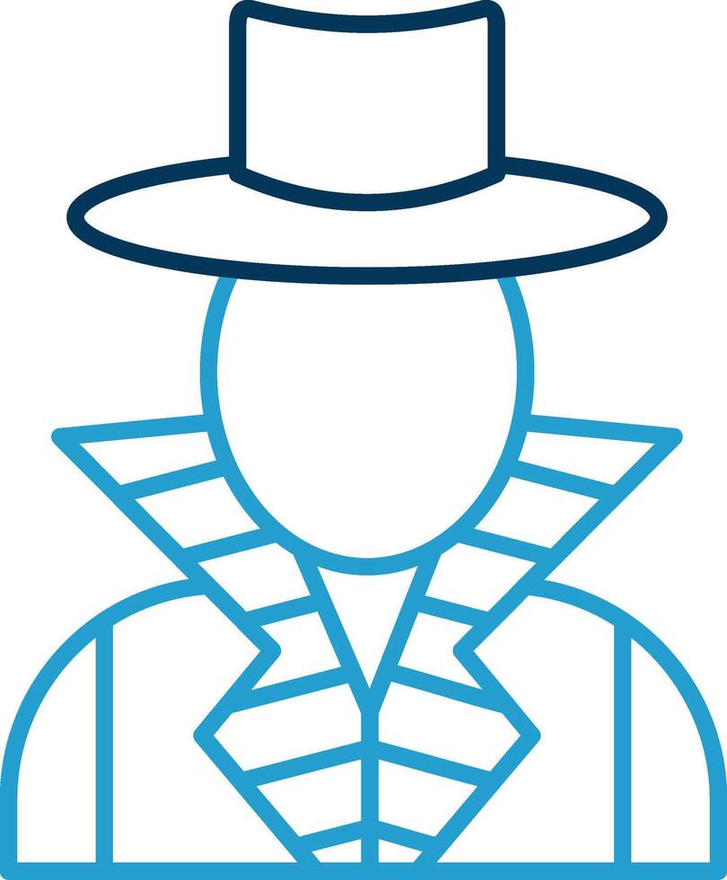 Criminal Line Blue Two Color Icon vector