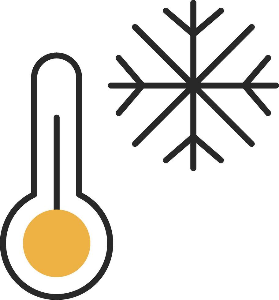 Cold Skined Filled Icon vector