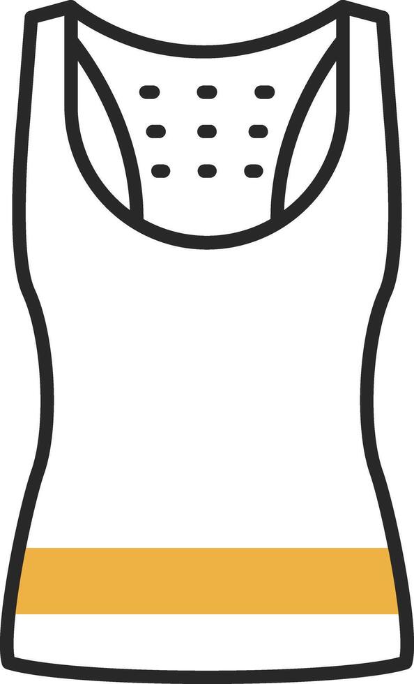 Tank Top Skined Filled Icon vector