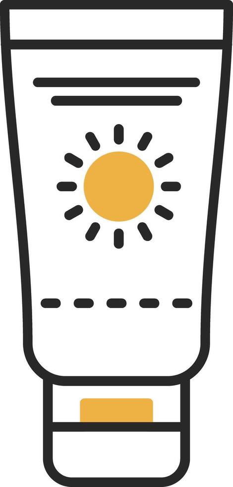 Sunscreen Skined Filled Icon vector