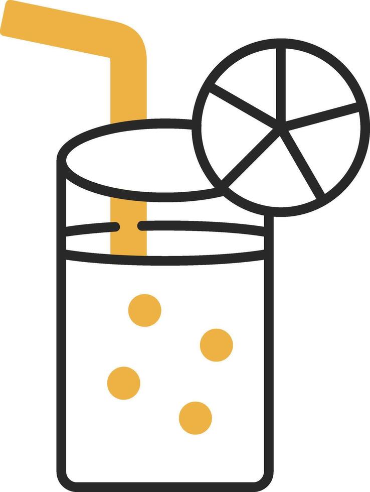 Lemonade Skined Filled Icon vector