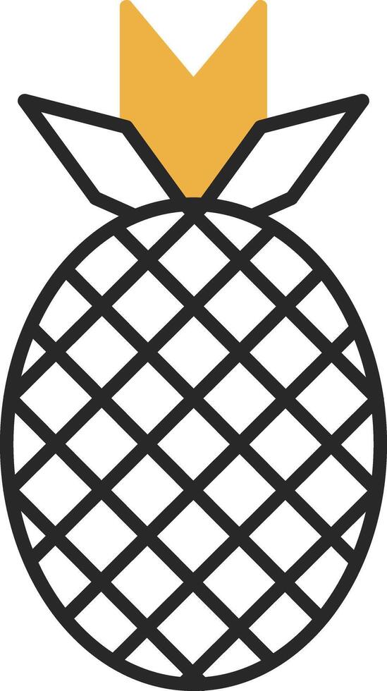 Pineapple Skined Filled Icon vector