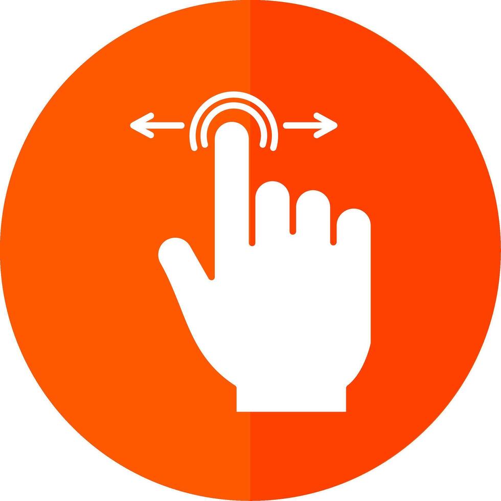 Swipe Glyph Red Circle Icon vector