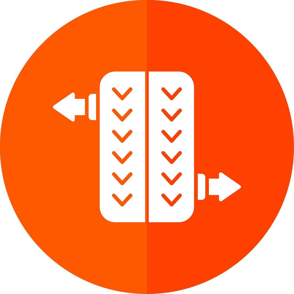 Wheel Alignment Glyph Red Circle Icon vector